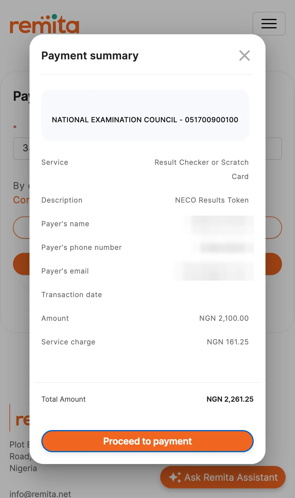Remita still offering Proceed to payment for a paid RRR